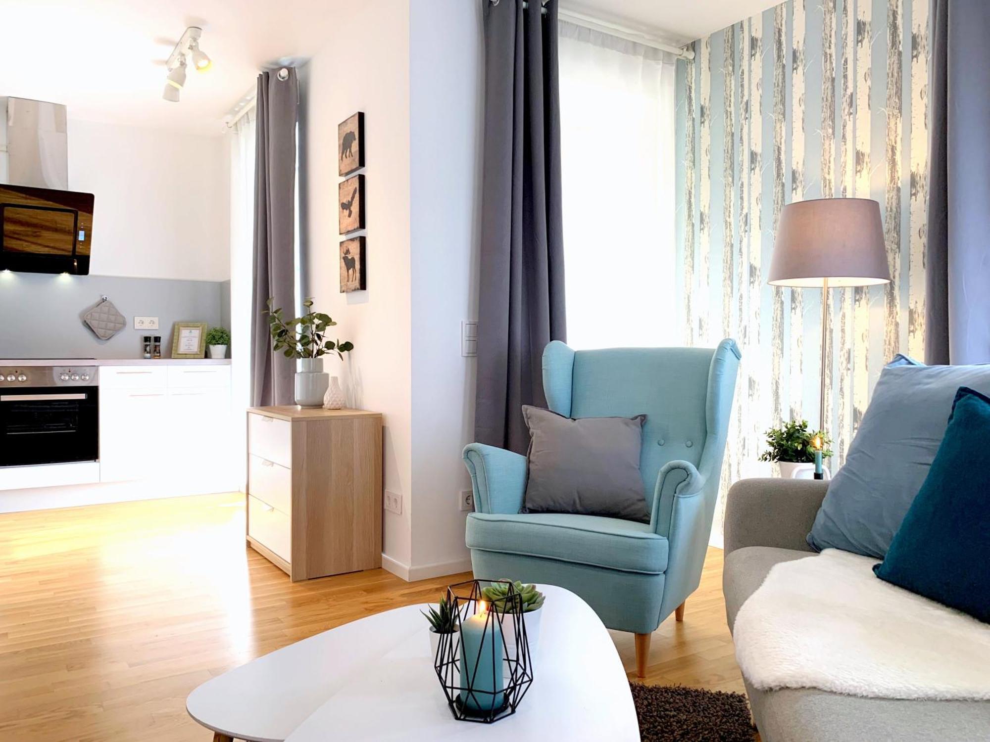 Apartment Moderne Mit Bodentiefer Dusche, Waschmaschine Und Kueche - 